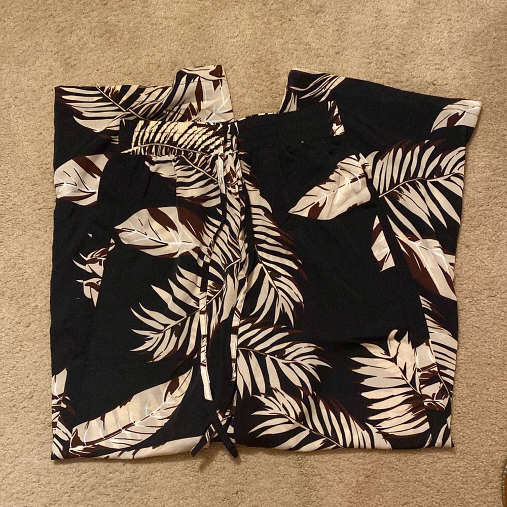 Frenchy Women’s Tropical Printed High Waist Pants - Picture 3 of 5